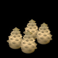 White Christmas Tree LED Wax Candles - 7 cm - 4-Pack