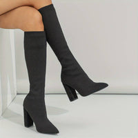 Women's Block Heel Sock Boots