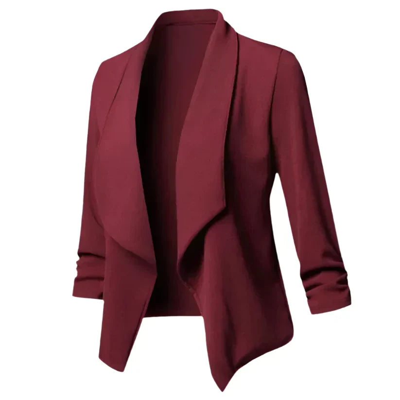 Women's Business Blazer - Structured Open Front, Wrinkle-Resistant