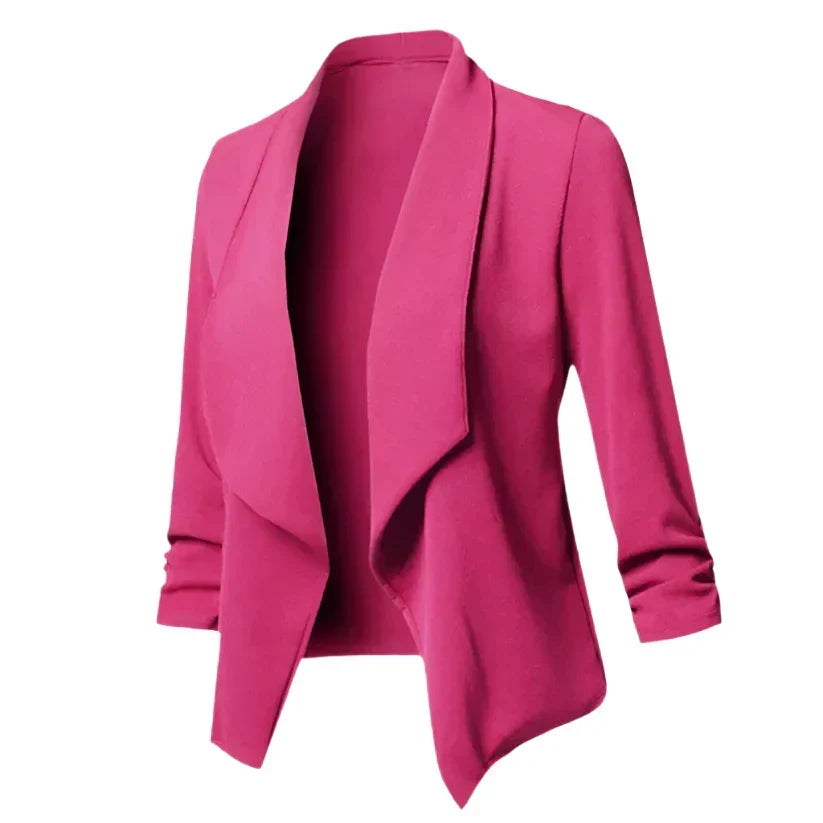 Women's Business Blazer - Structured Open Front, Wrinkle-Resistant