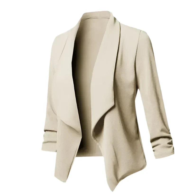Women's Business Blazer - Structured Open Front, Wrinkle-Resistant