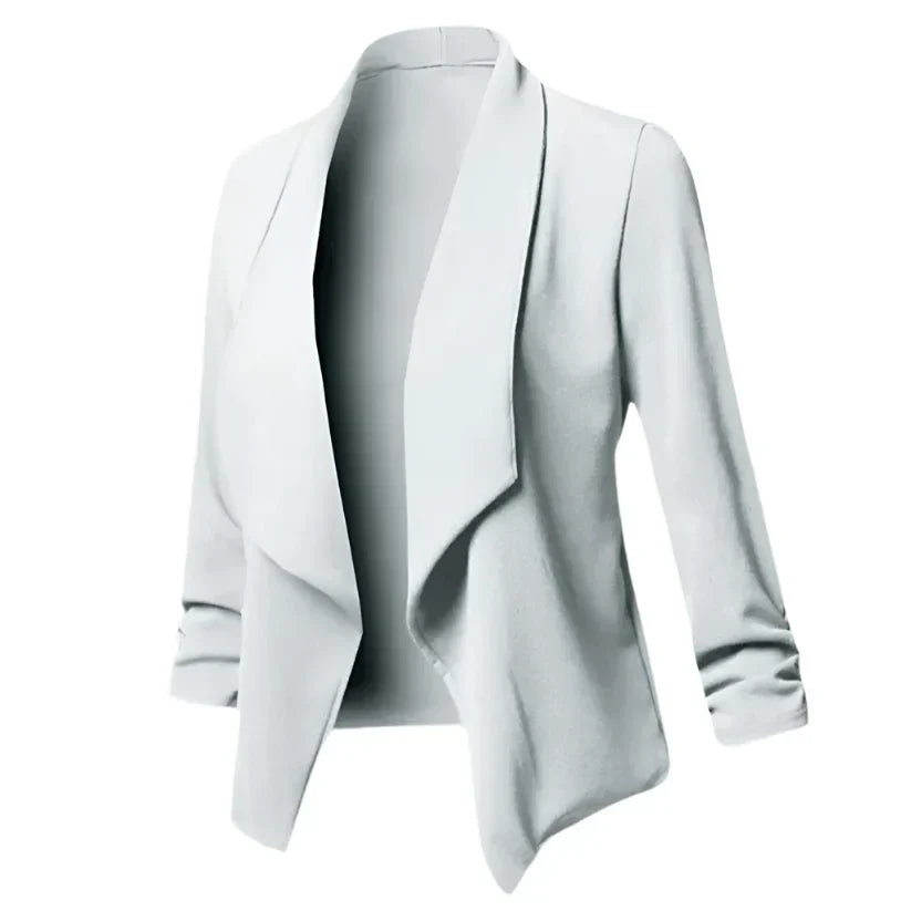 Women's Business Blazer - Structured Open Front, Wrinkle-Resistant