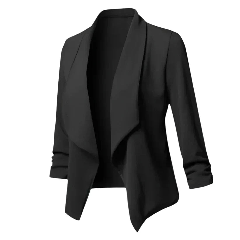 Women's Business Blazer - Structured Open Front, Wrinkle-Resistant