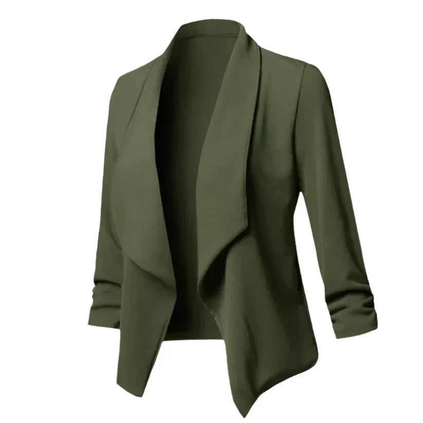 Women's Business Blazer - Structured Open Front, Wrinkle-Resistant