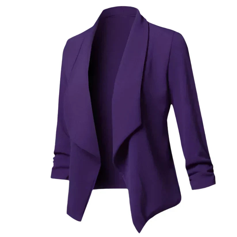 Women's Business Blazer - Structured Open Front, Wrinkle-Resistant
