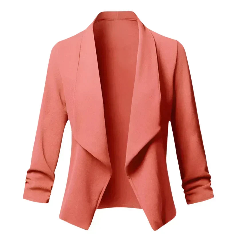 Women's Business Blazer - Structured Open Front, Wrinkle-Resistant