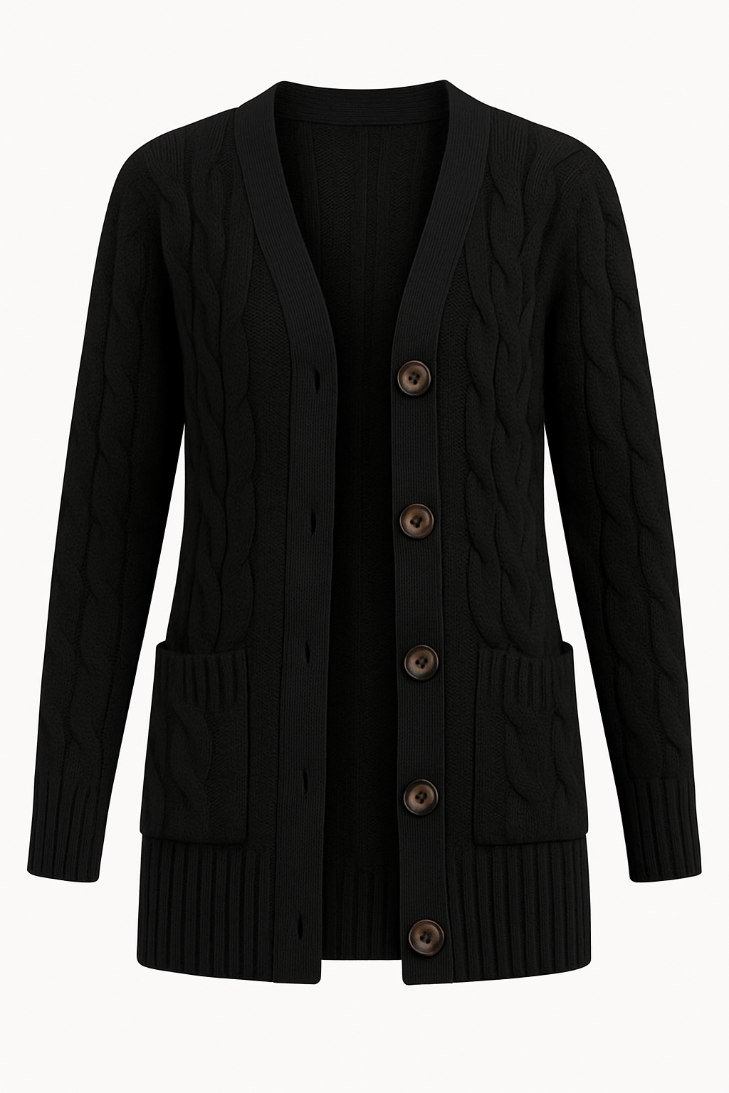 Women's Cable-Knit Cardigan – Spring & Summer