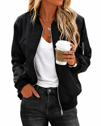 Women's Classic Bomber Jacket – Timeless Style and Comfort
