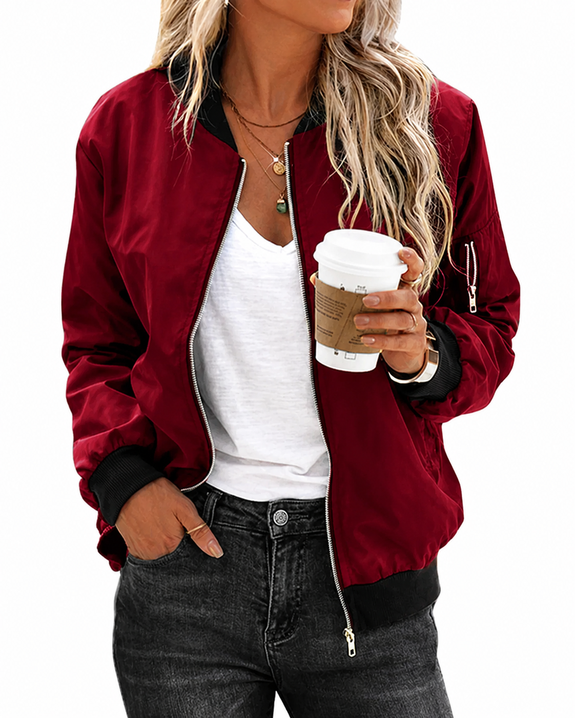 Women's Classic Bomber Jacket – Timeless Style and Comfort