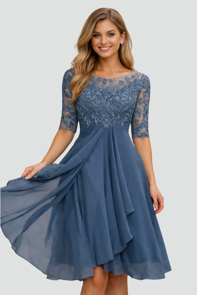 Women's Elegant Evening Midi Dress