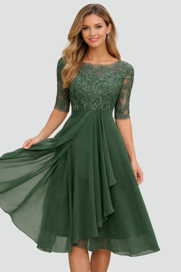 Women's Elegant Evening Midi Dress