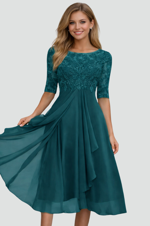 Women's Elegant Evening Midi Dress