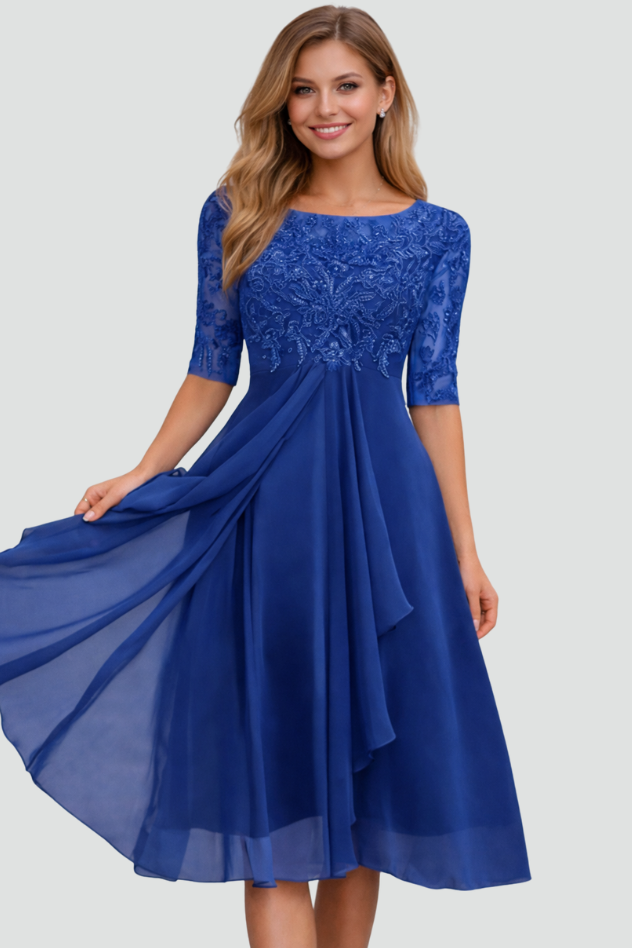 Women's Elegant Evening Midi Dress