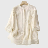 Women's Elegant Floral Embroidered Blouse