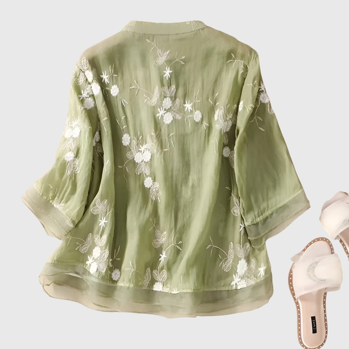 Women's Elegant Floral Embroidered Blouse