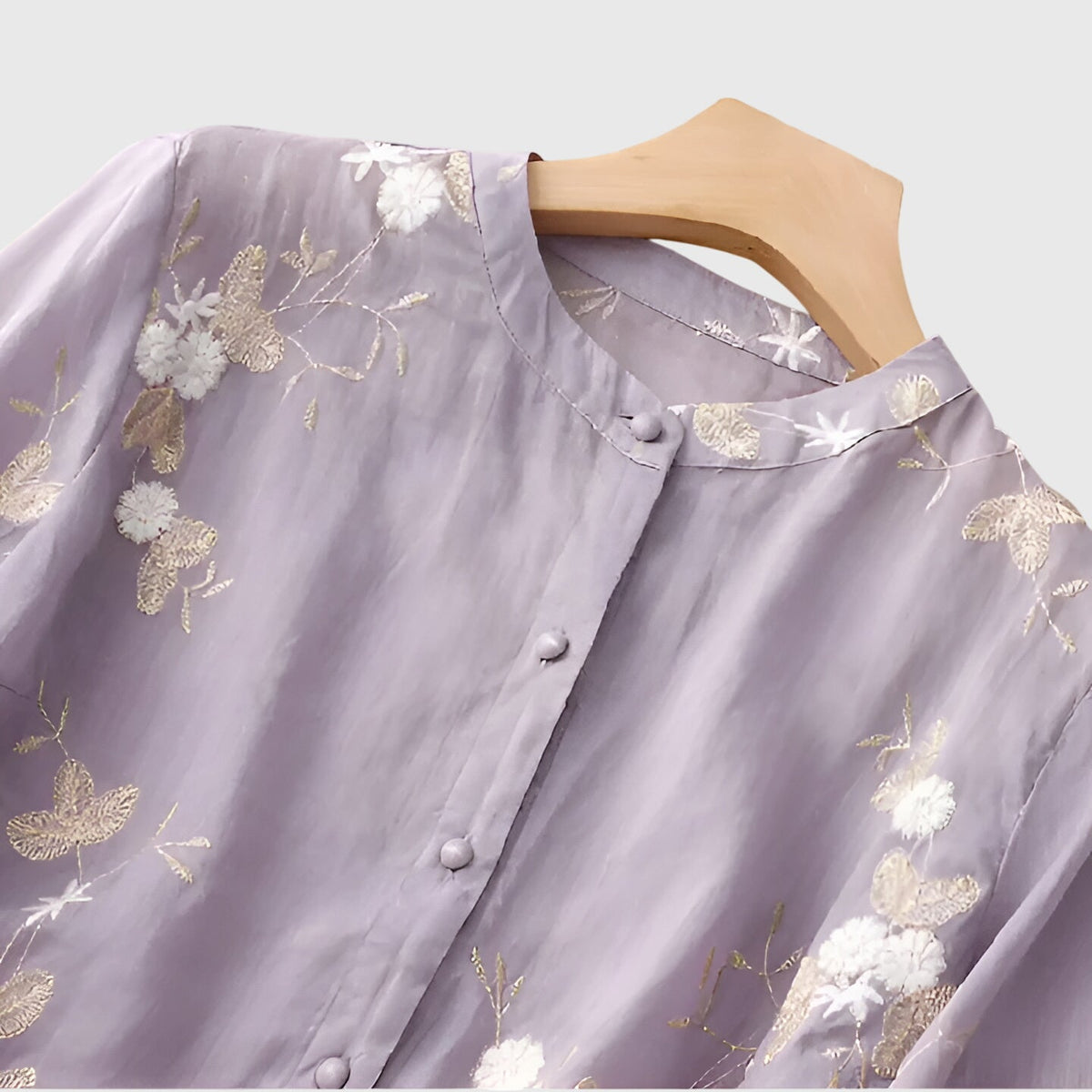 Women's Elegant Floral Embroidered Blouse