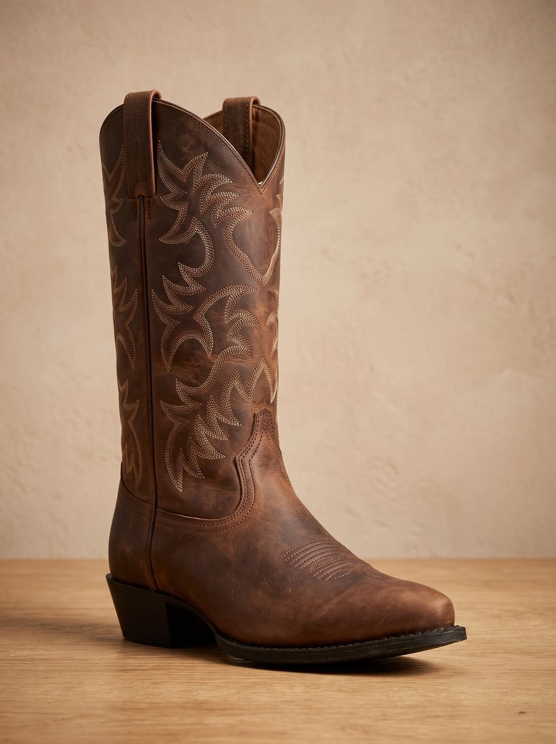 Women's Embroidered Mid-Calf Block-Heel Cowboy Boots