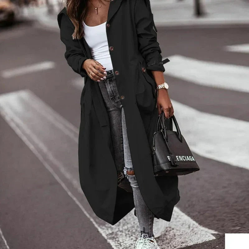 Women's Hooded Trench Coat