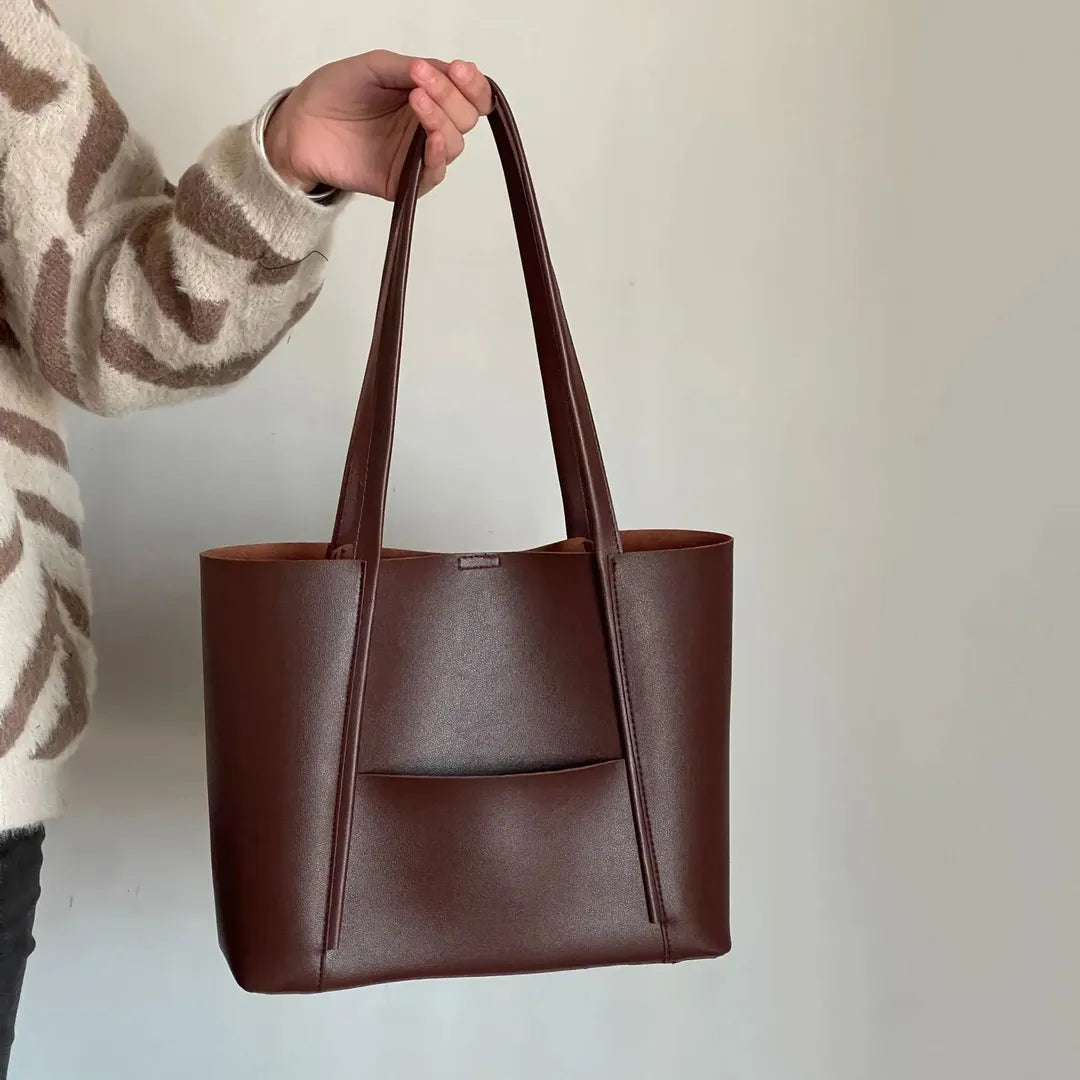 Women's Leather Tote Bag – Casual Style