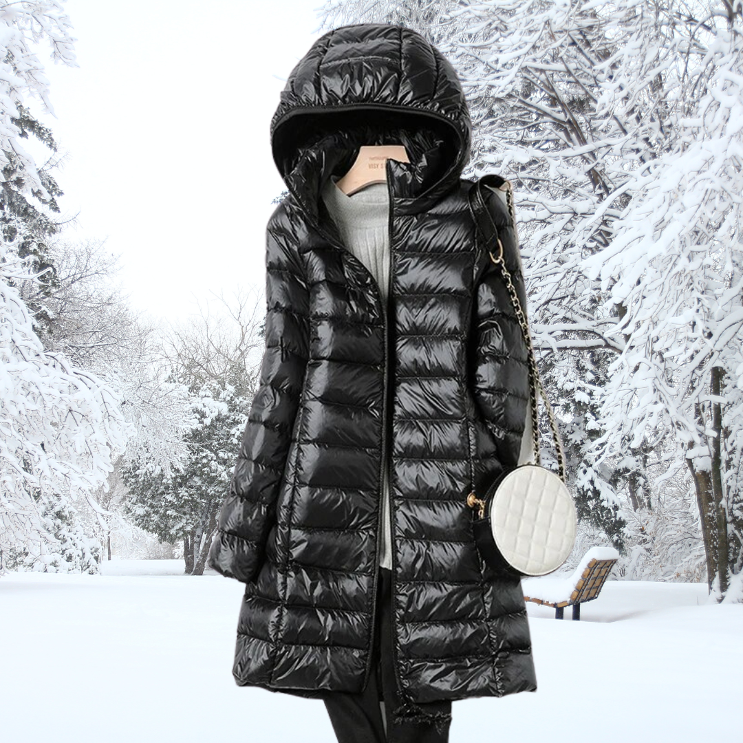 Women's Lightweight Down Jacket with Detachable Hood