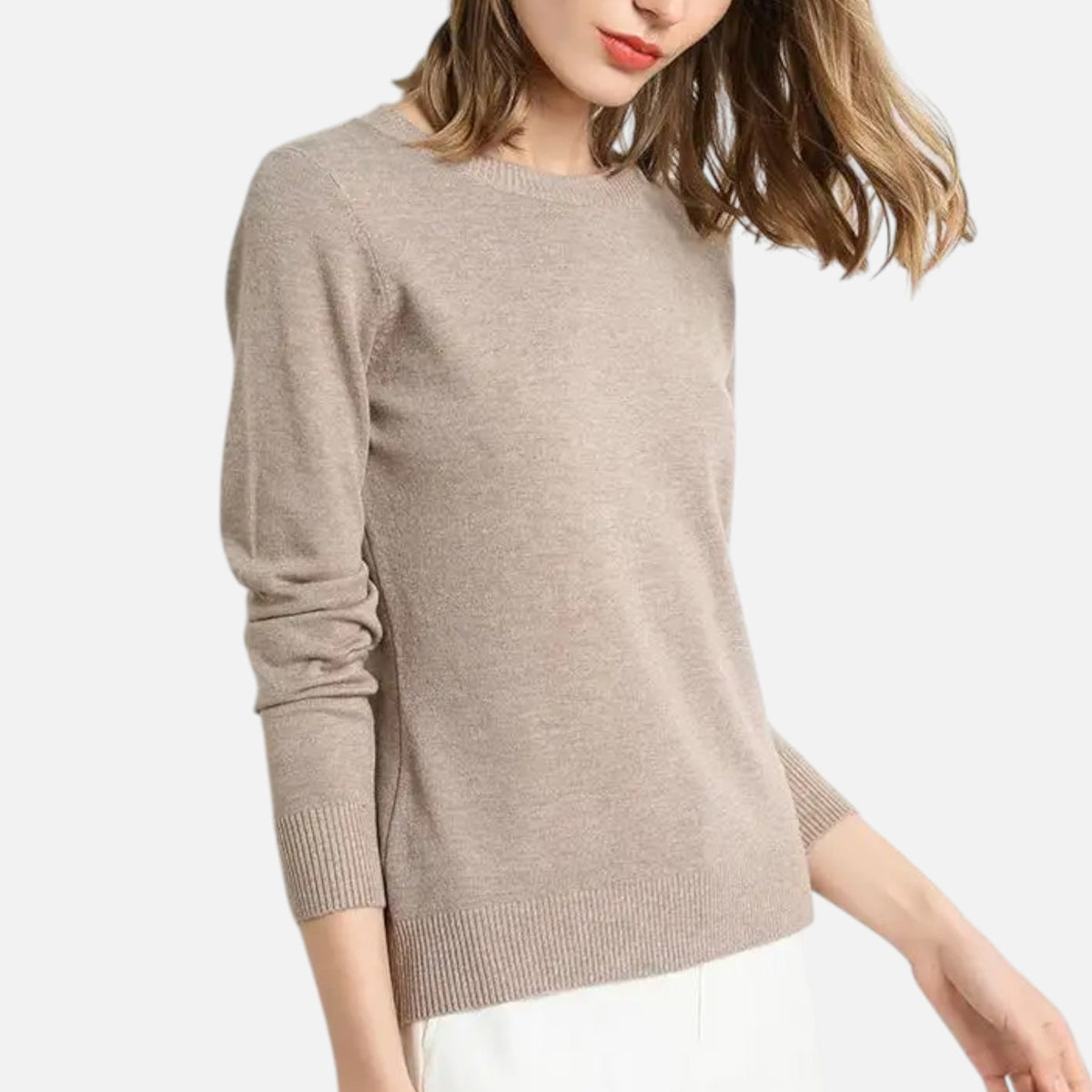 Women's Lightweight Long-Sleeve Crew Neck Sweater