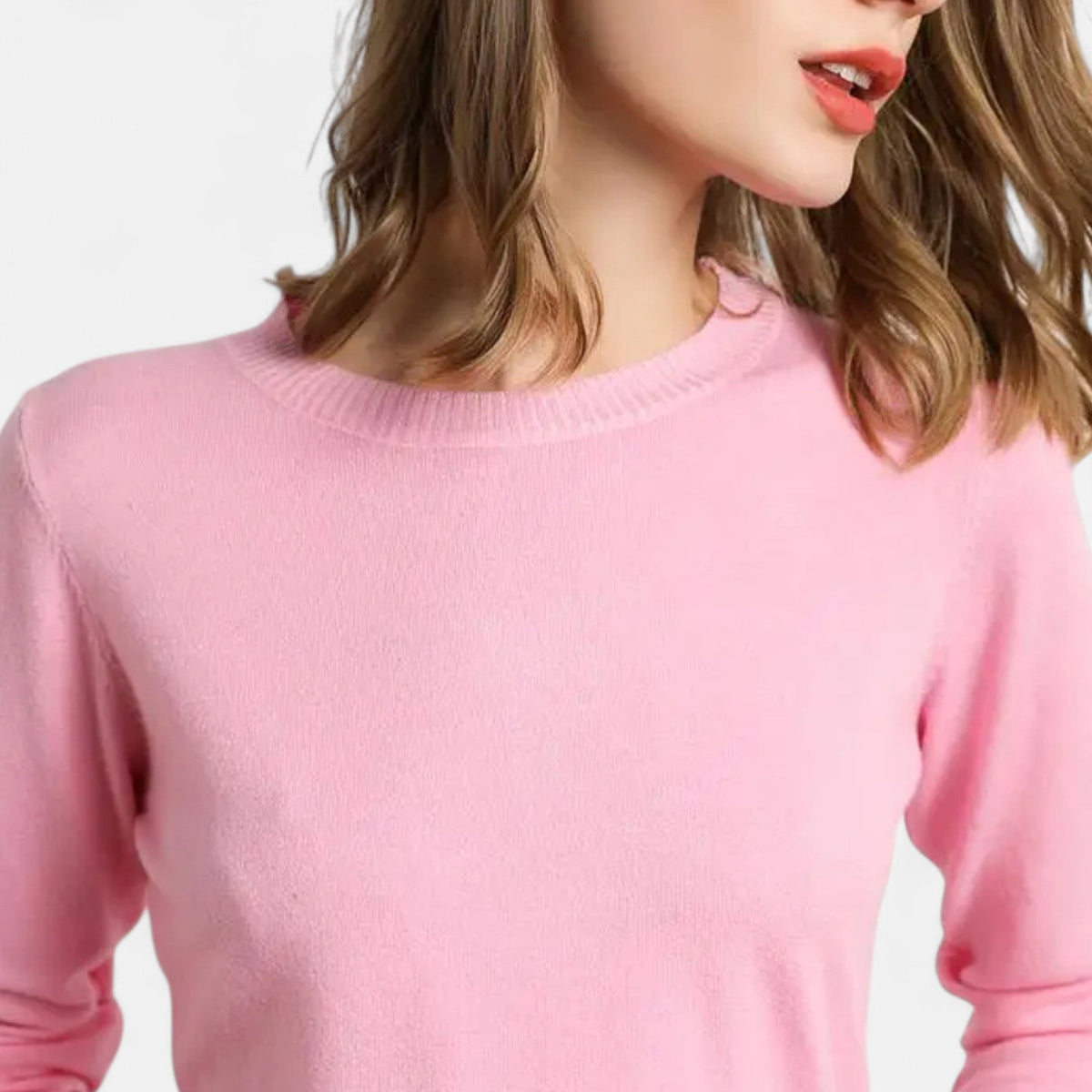 Women's Lightweight Long-Sleeve Crew Neck Sweater