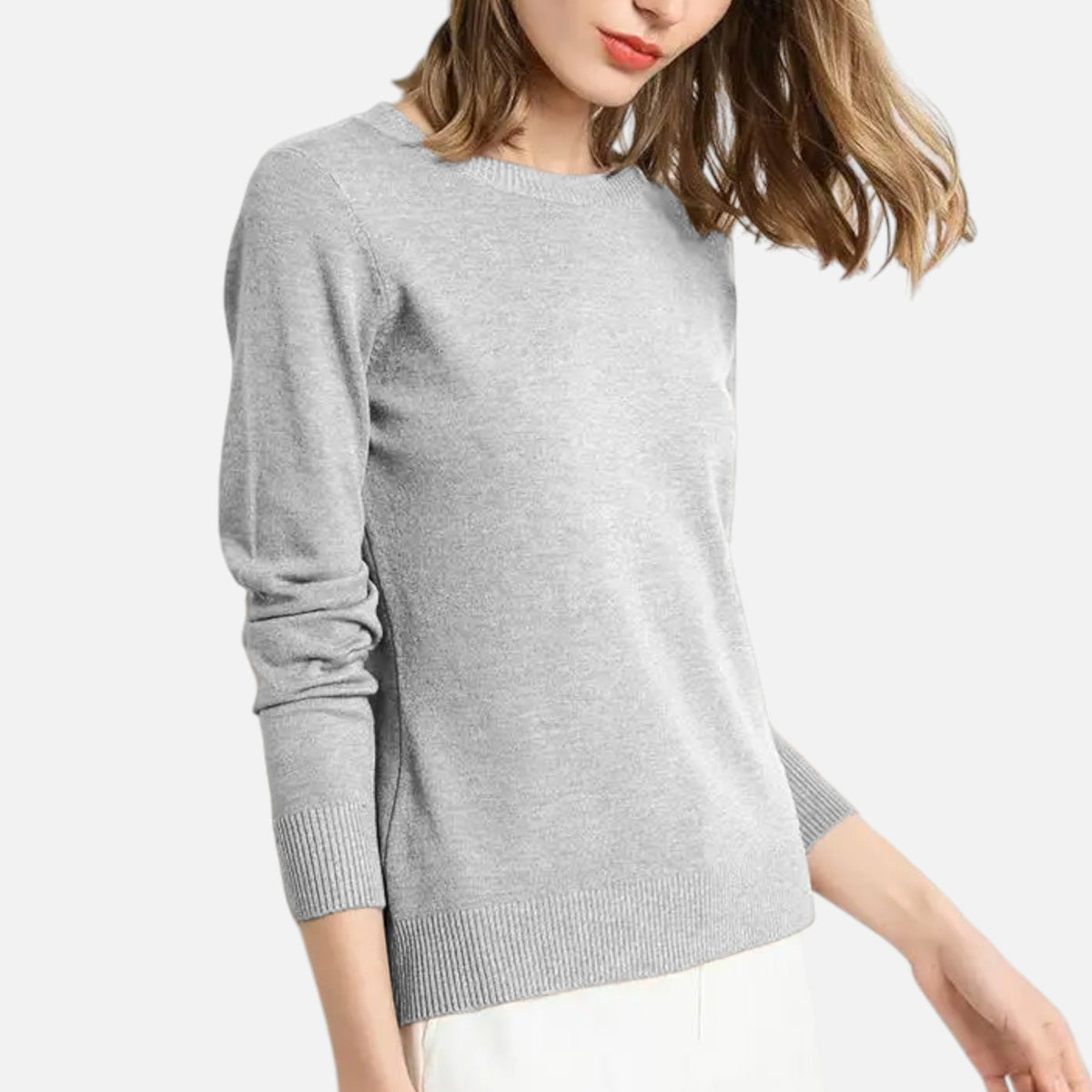 Women's Lightweight Long-Sleeve Crew Neck Sweater