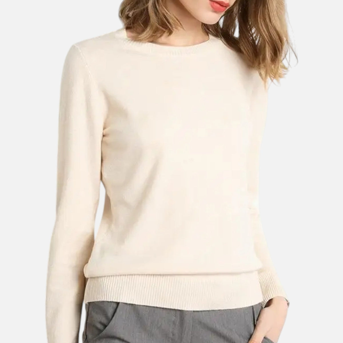 Women's Lightweight Long-Sleeve Crew Neck Sweater