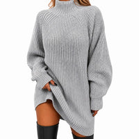 Women's Long Knit Turtleneck Sweater