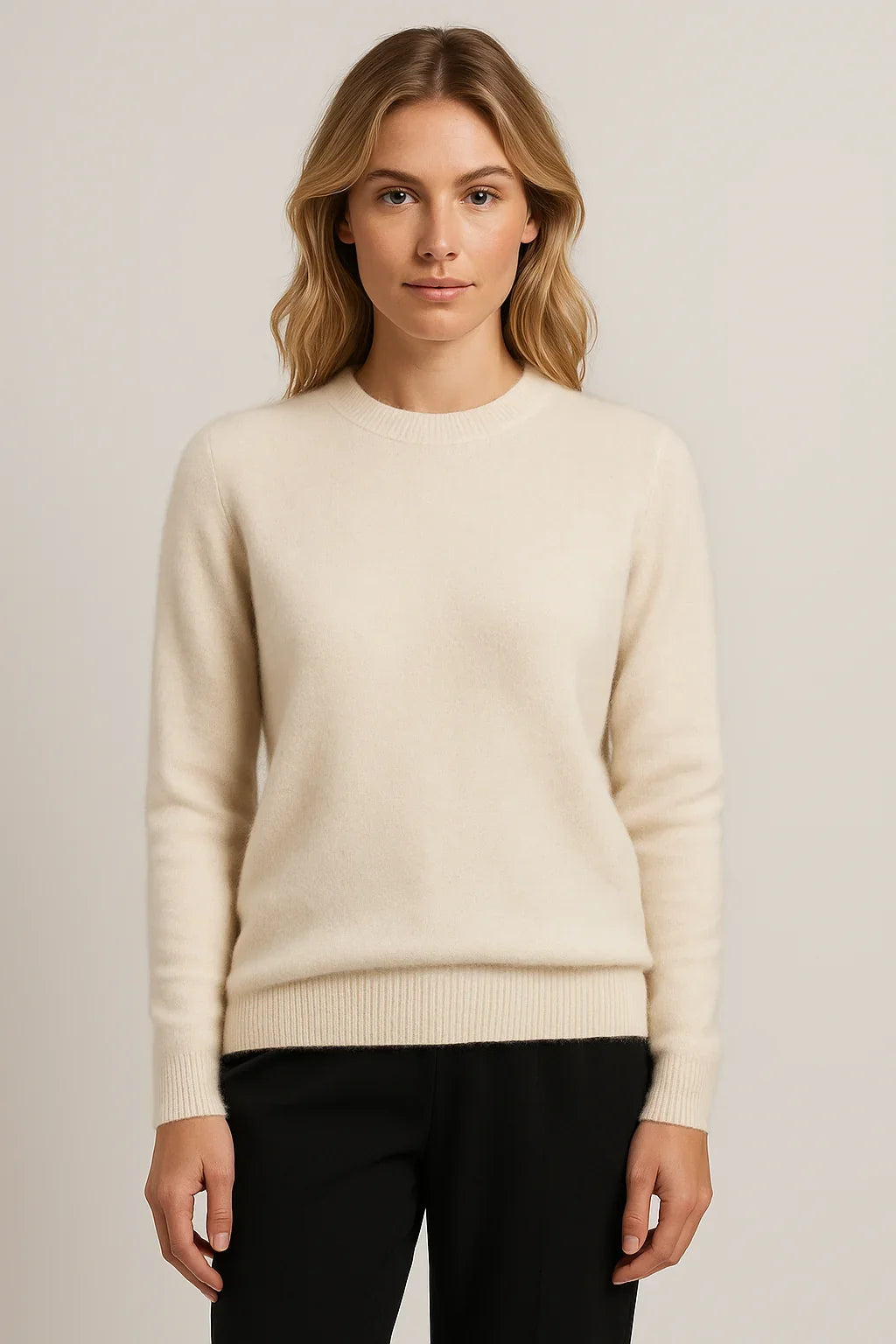 Women's Long-Sleeve Cashmere Crewneck Sweater