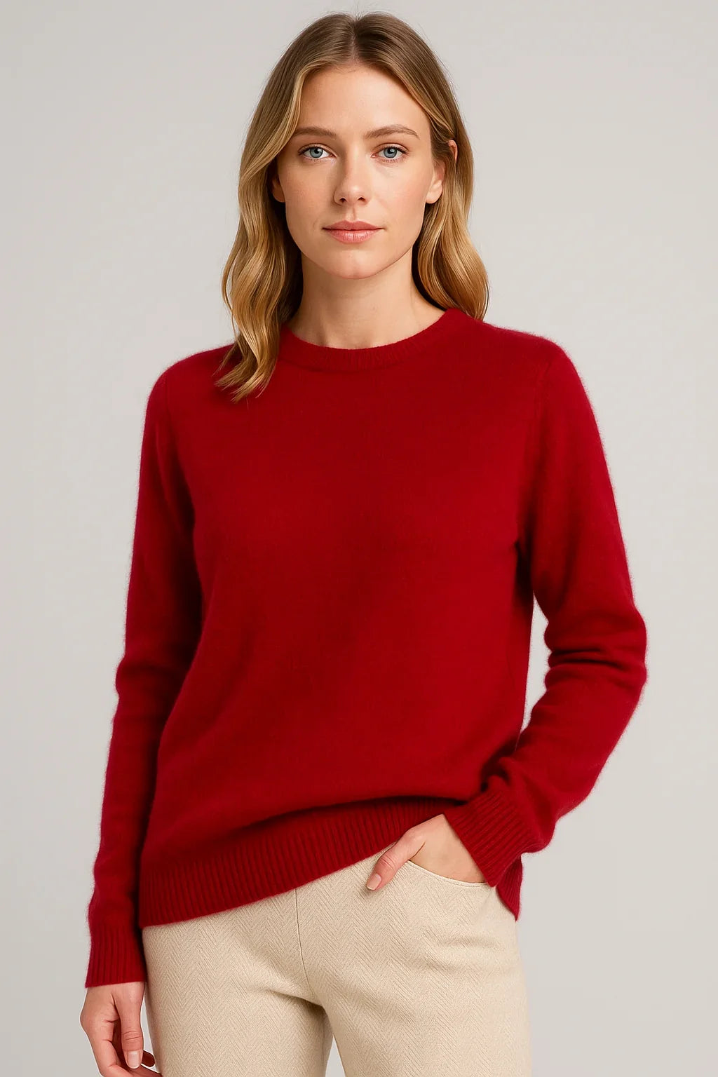 Women's Long-Sleeve Cashmere Crewneck Sweater