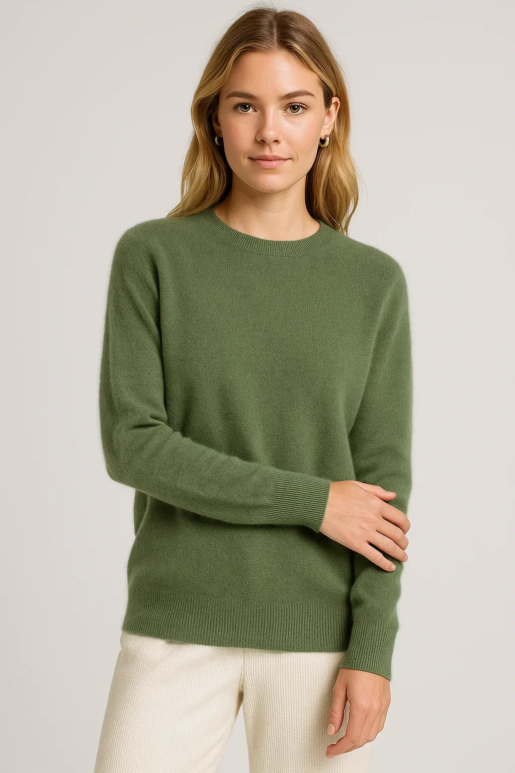 Women's Long-Sleeve Cashmere Crewneck Sweater