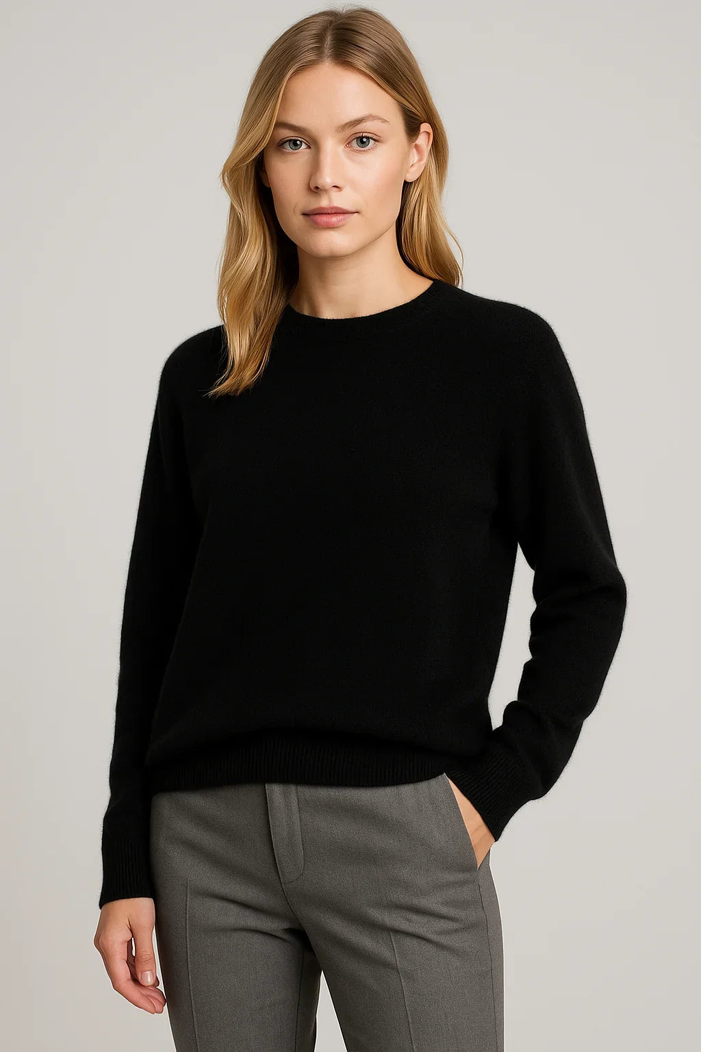 Women's Long-Sleeve Cashmere Crewneck Sweater