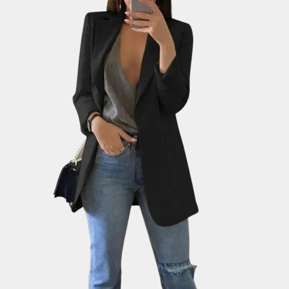 Women's Long Slim Fit Blazer – Timeless Elegance and Modern Tailoring