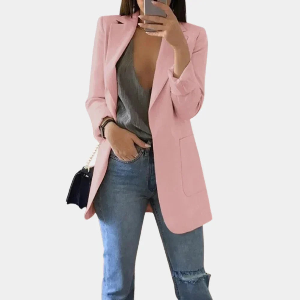 Women's Long Slim Fit Blazer – Timeless Elegance and Modern Tailoring