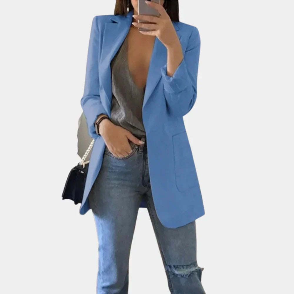 Women's Long Slim Fit Blazer – Timeless Elegance and Modern Tailoring