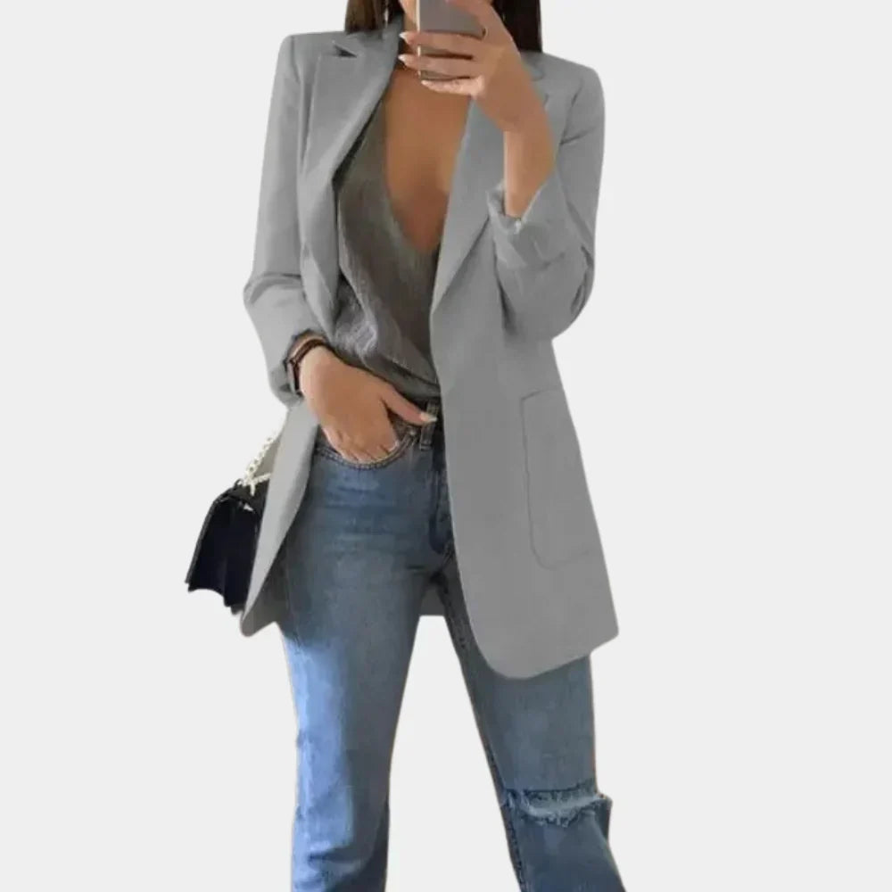 Women's Long Slim Fit Blazer – Timeless Elegance and Modern Tailoring