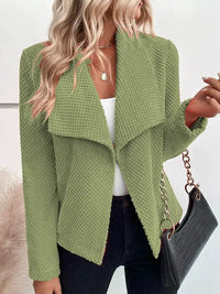 Women's Loose-Fit Long-Sleeve Blazer Jacket with Wide Lapels