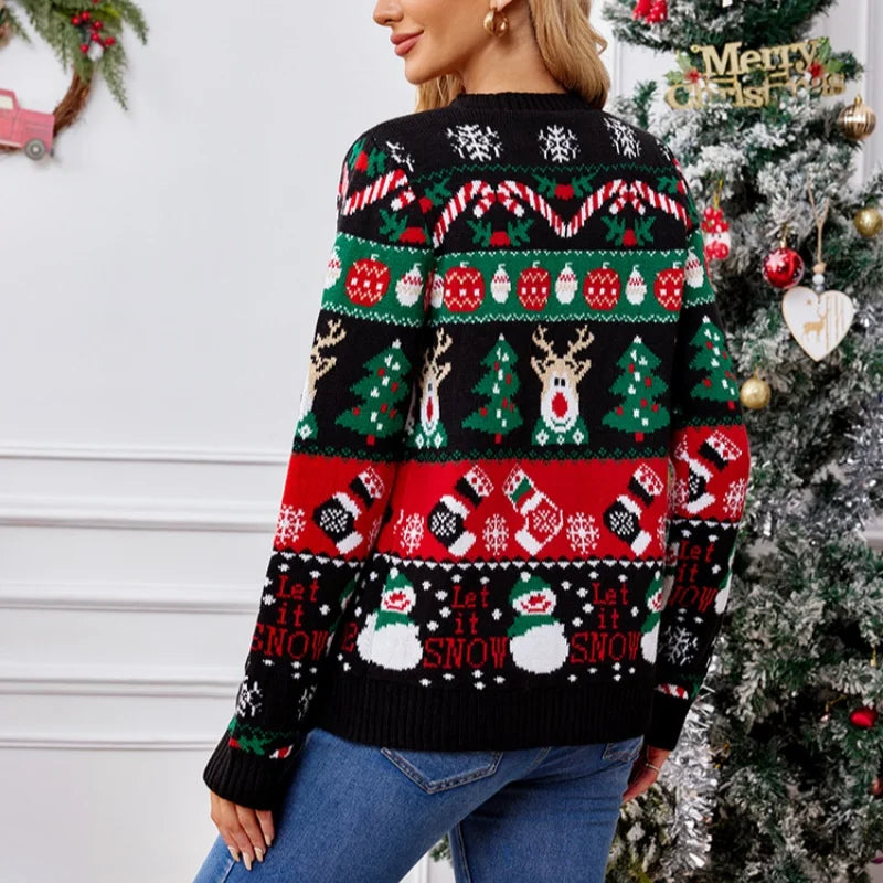 Women's Merry Christmas Holiday Knit Cardigan Sweater