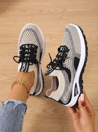 Women's Orthopedic Lace-Up Breathable Mesh Walking Sneakers
