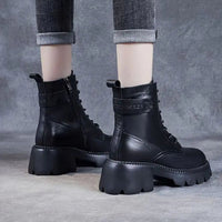 Women's Orthopedic Lace-Up Platform Ankle Boots