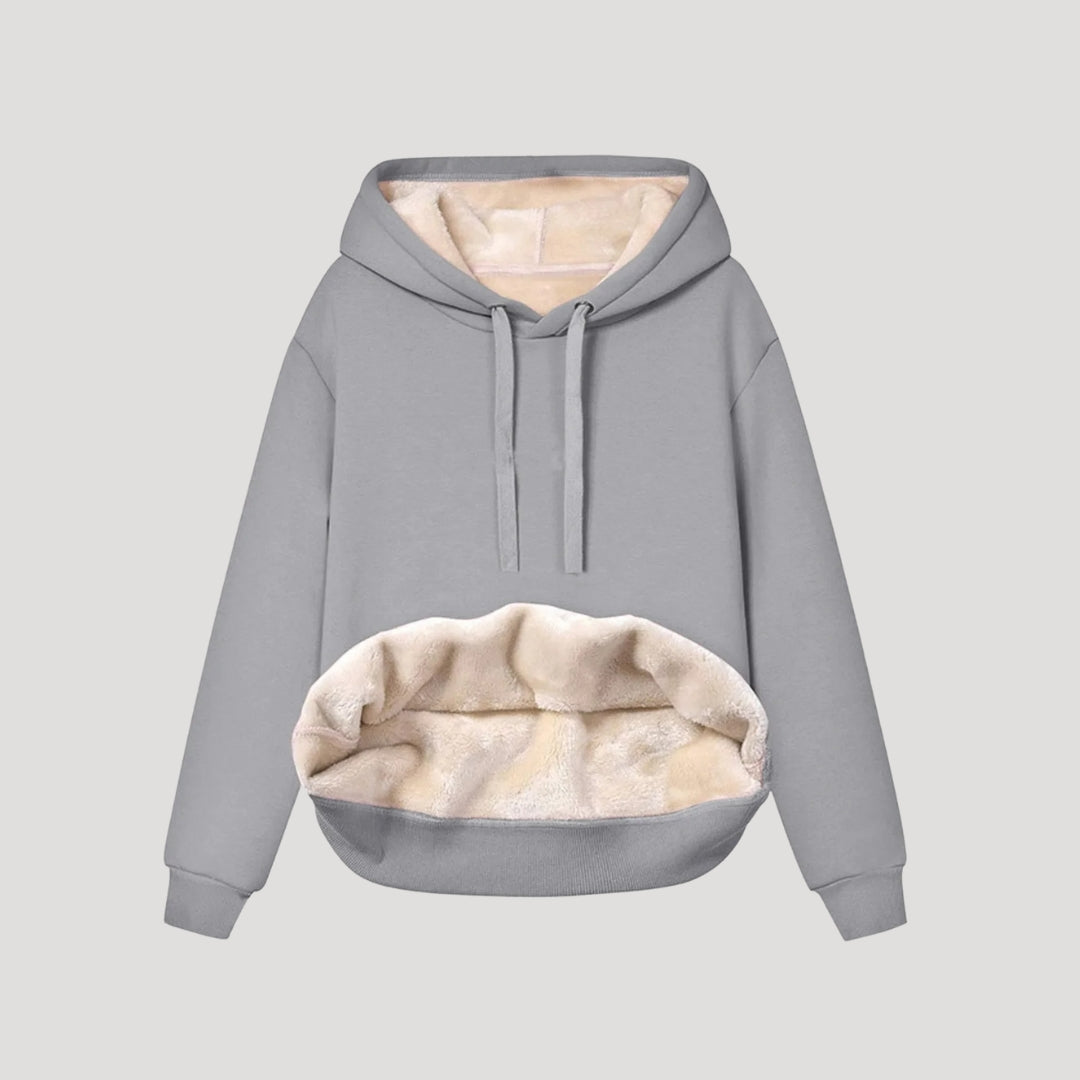 Women's Oversized Fleece-Lined Hoodie with Kangaroo Pocket