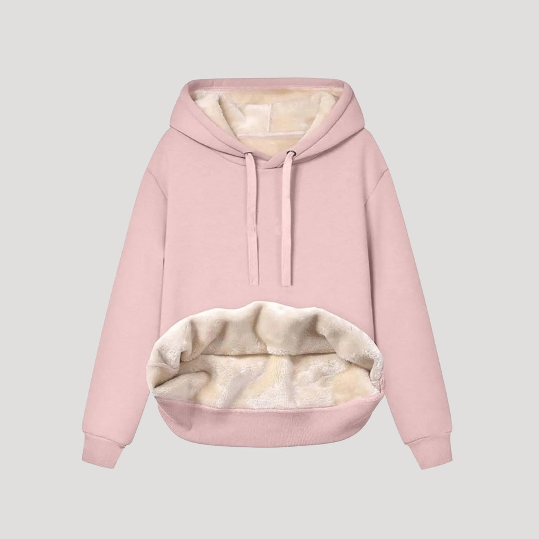 Women's Oversized Fleece-Lined Hoodie with Kangaroo Pocket