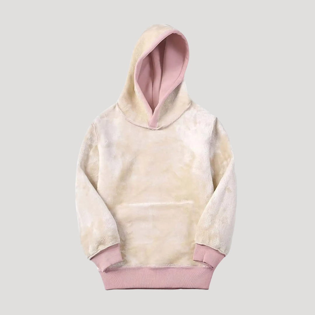 Women's Oversized Fleece-Lined Hoodie with Kangaroo Pocket