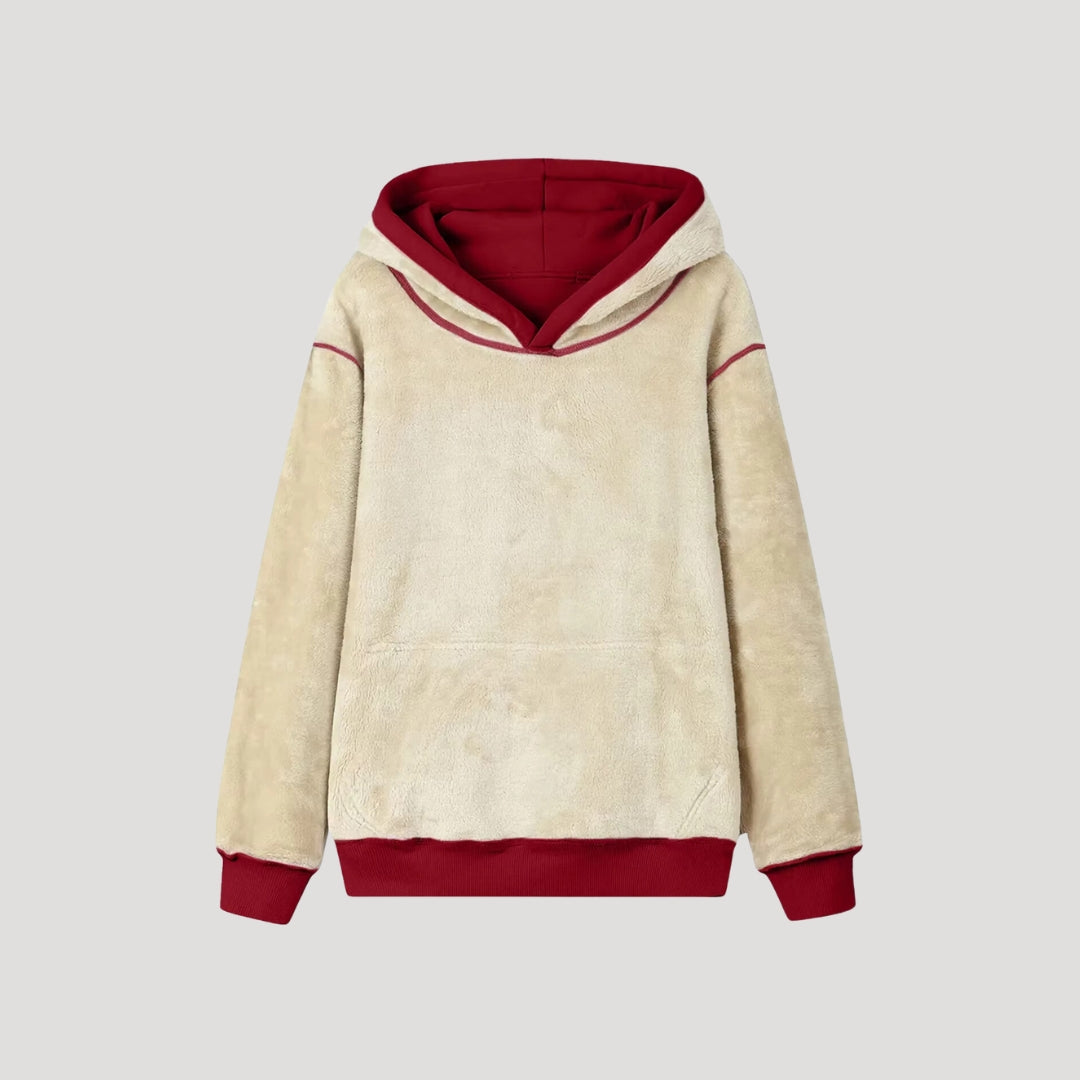 Women's Oversized Fleece-Lined Hoodie with Kangaroo Pocket
