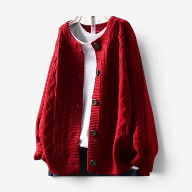 Women's Oversized Long-Sleeve Cardigan