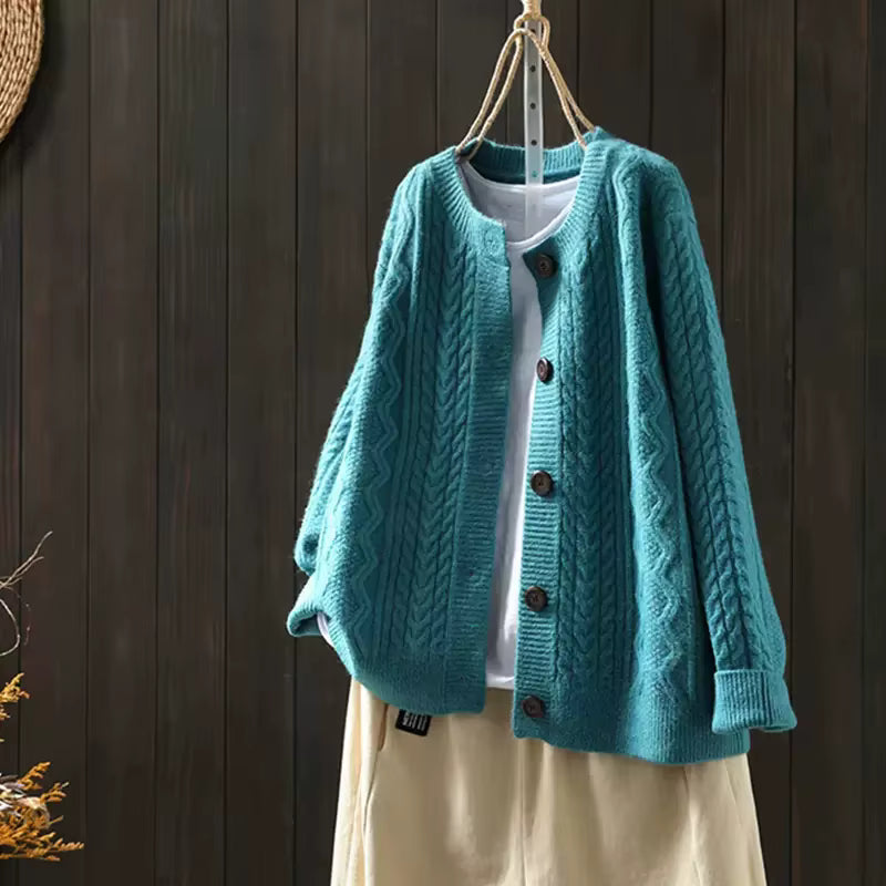 Women's Oversized Long-Sleeve Cardigan