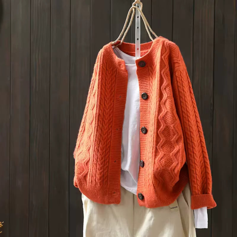 Women's Oversized Long-Sleeve Cardigan