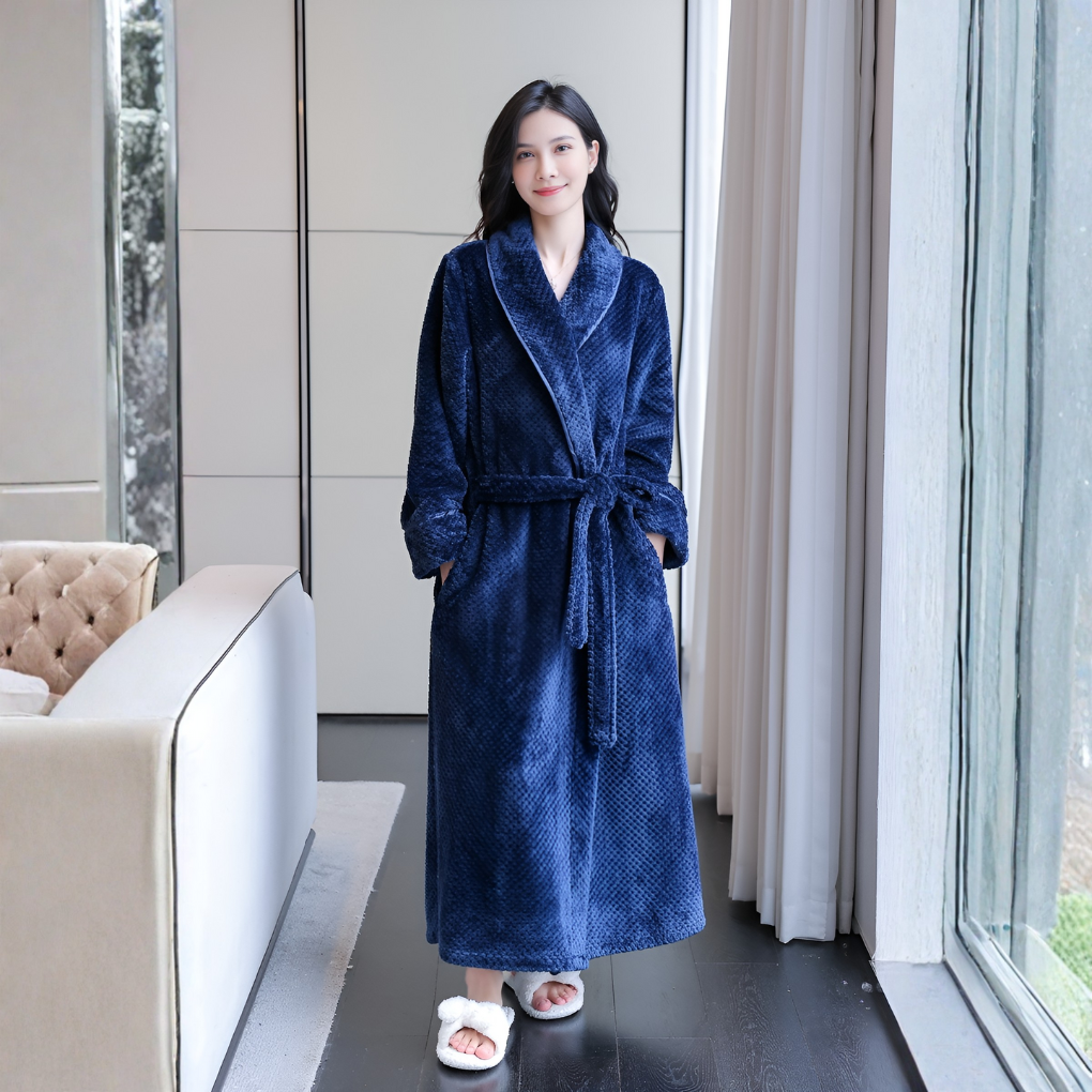 Women's Plush Hooded Bathrobe