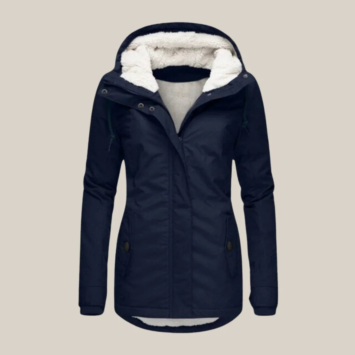 Women's Quilted Winter Coat with Sherpa Fleece Lined Hood